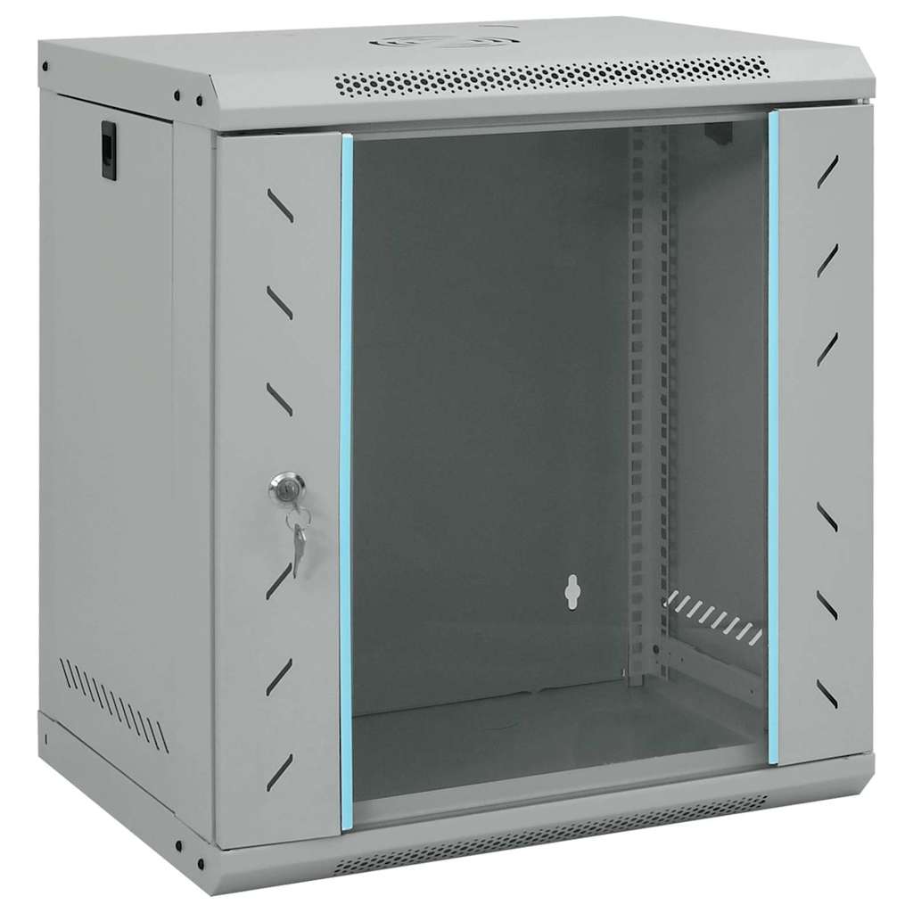 Netzwerkschrank mit Speicher Grau 53x45x60 cm