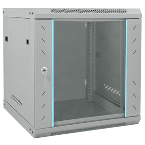 Netzwerkschrank mit Speicher Stahl Grau 60cm