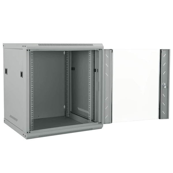 Netzwerkschrank mit Speicher Stahl Grau 60cm