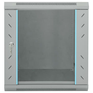 Netzwerkschrank mit Speicher Stahl Grau 60cm