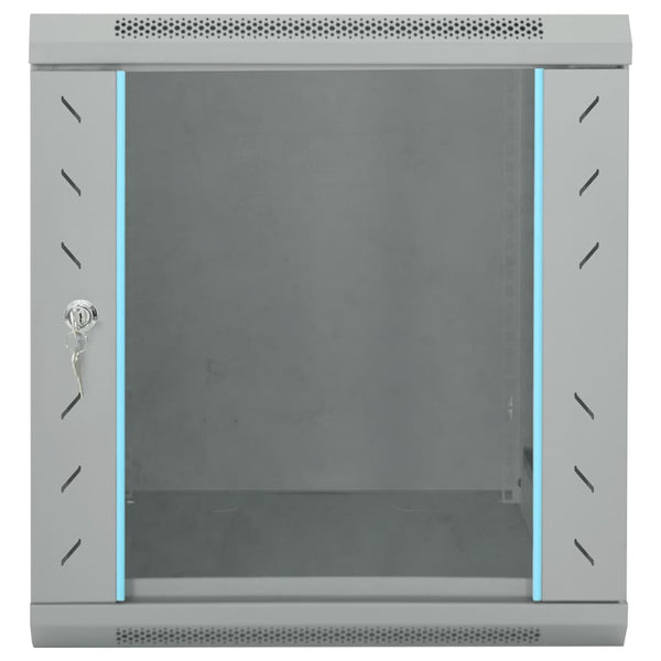 Netzwerkschrank mit Speicher Stahl Grau 60cm