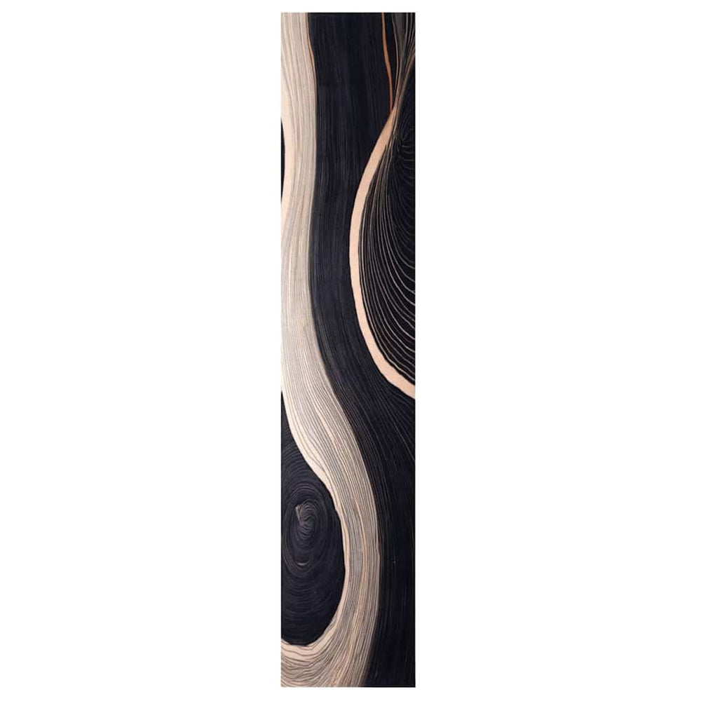 Schwarzer Küchenteppich Samt 300x60 cm
