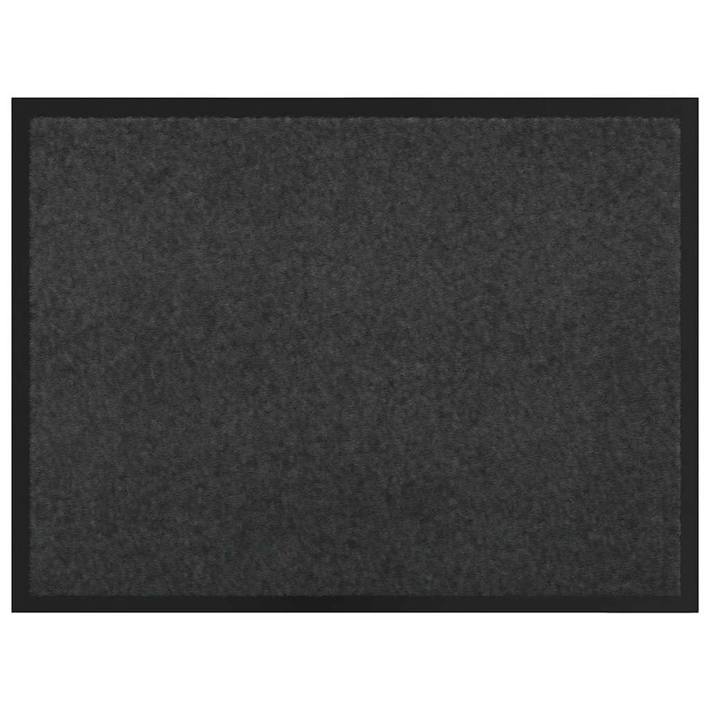 Anthrazit Fußmatte Teddy Stoff 80x60 cm