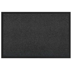 Anthrazitfarbene Fußmatte Teddy Stoff 120x80 cm