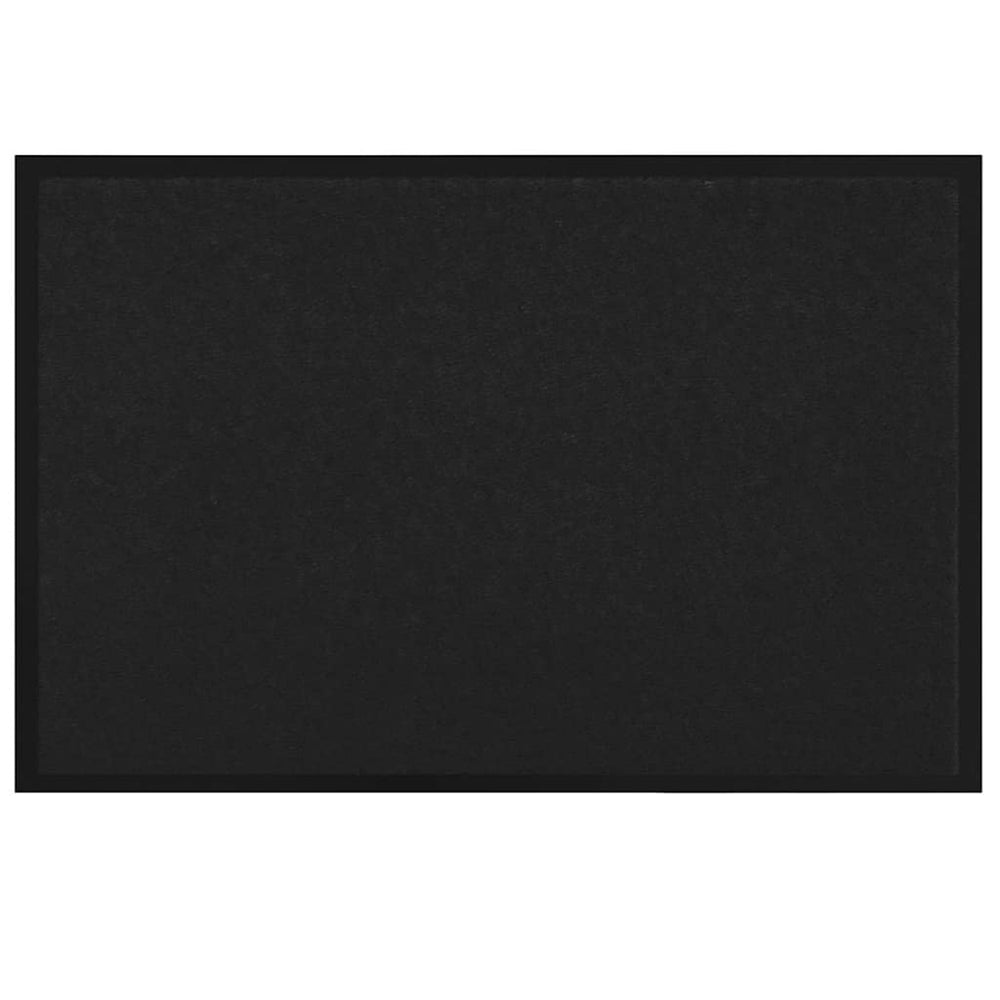 Schwarze Fußmatte Teddy-Stoff 60x40 cm