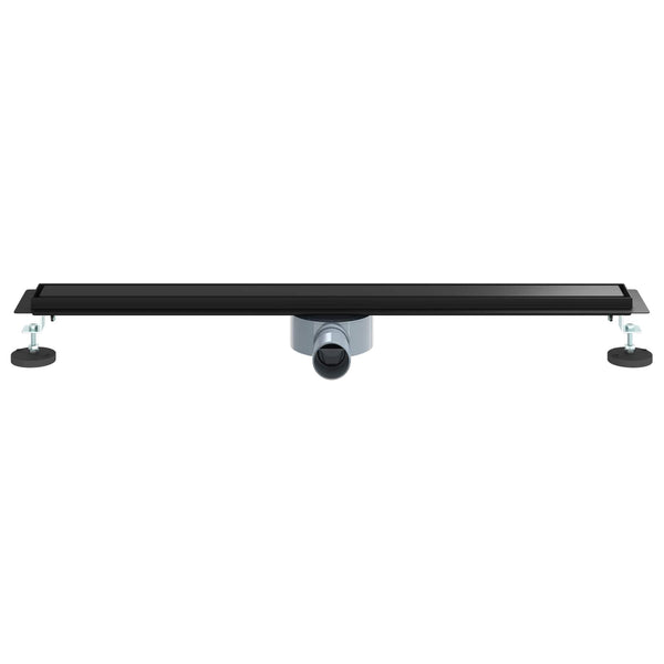vidaXL 2-in-1 Shower Drain with 360° Siphon Black 80 cm 304 Stainless Steel