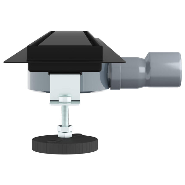 vidaXL 2-in-1 Shower Drain with 360° Siphon Black 80 cm 304 Stainless Steel