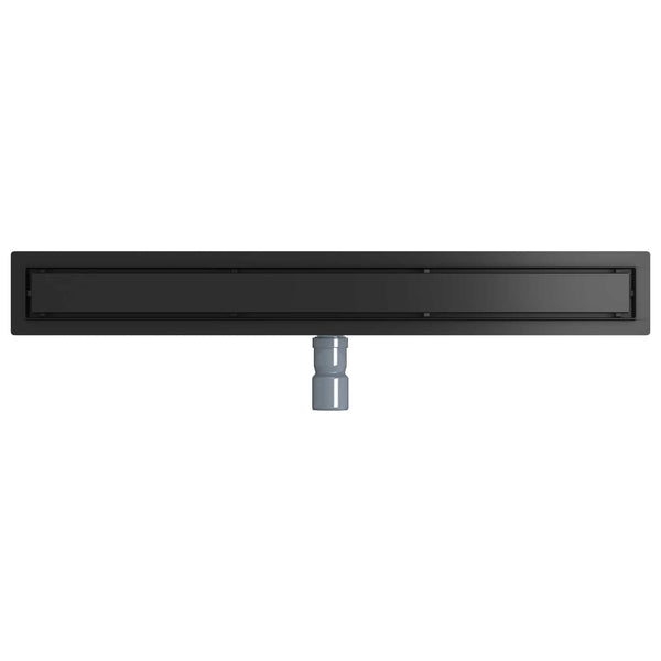 vidaXL 2-in-1 Shower Drain with 360° Siphon Black 80 cm 304 Stainless Steel