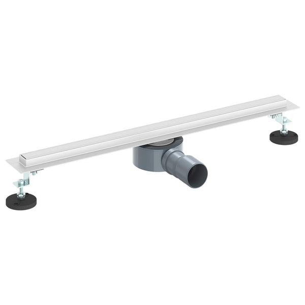 vidaXL 360° Shower Drain with Slim Model Silver 60 cm Stainless Steel 304