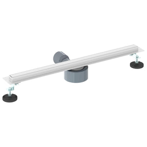 vidaXL 360° Shower Drain with Slim Model Silver 60 cm Stainless Steel 304