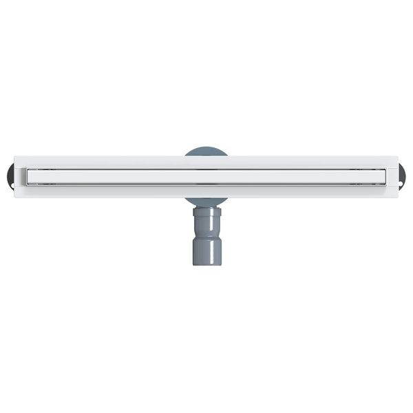 vidaXL 360° Shower Drain with Slim Model Silver 60 cm Stainless Steel 304