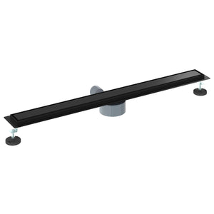 vidaXL 2-in-1 Shower Drain with 360° Siphon Black 90 cm 304 Stainless Steel