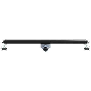 vidaXL 2-in-1 Shower Drain with 360° Siphon Black 90 cm 304 Stainless Steel