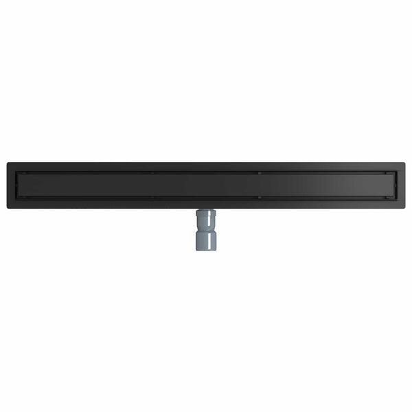 vidaXL 2-in-1 Shower Drain with 360° Siphon Black 90 cm 304 Stainless Steel