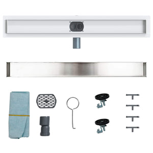 vidaXL 2-in-1 Shower Drain with 360° Siphon Silver 70 cm 304 Stainless Steel