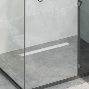 vidaXL 2-in-1 Shower Drain with 360° Siphon Silver 70 cm 304 Stainless Steel