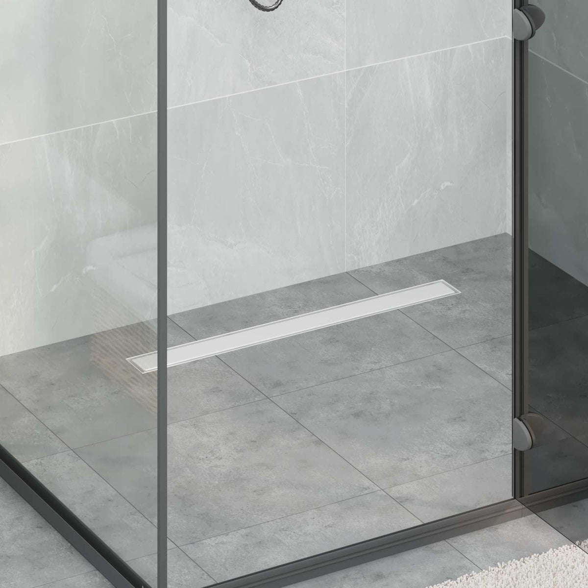 vidaXL 2-in-1 Shower Drain with 360° Siphon Silver 70 cm 304 Stainless Steel