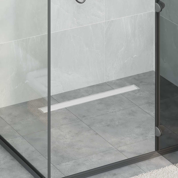 vidaXL 2-in-1 Shower Drain with 360° Siphon Silver 70 cm 304 Stainless Steel