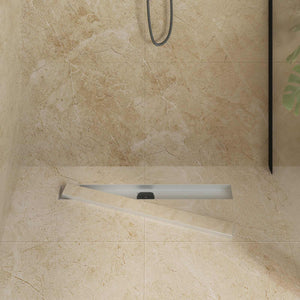 vidaXL 2-in-1 Shower Drain with 360° Siphon Silver 70 cm 304 Stainless Steel