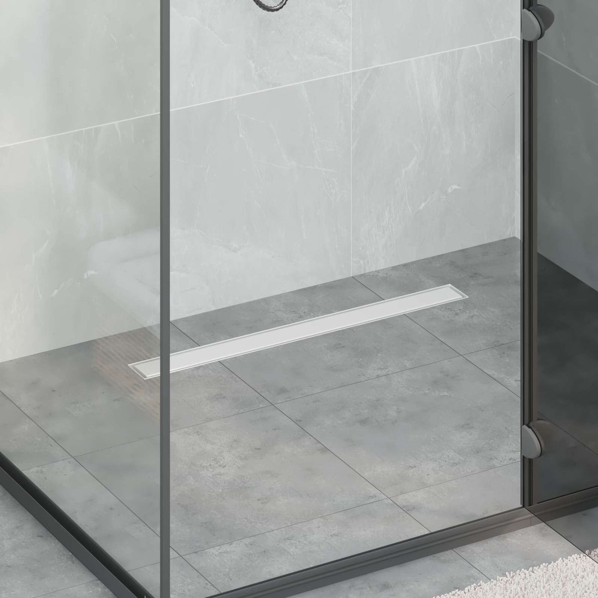 vidaXL 2-in-1 Shower Drain Silver 80 cm Stainless Steel 304