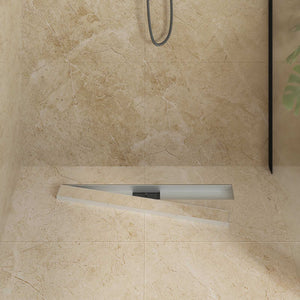 vidaXL 2-in-1 Shower Drain Silver 80 cm Stainless Steel 304