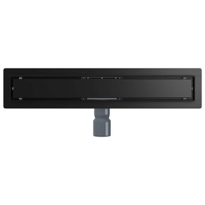 vidaXL 2-in-1 Shower Drain Black 60 cm Stainless Steel 304