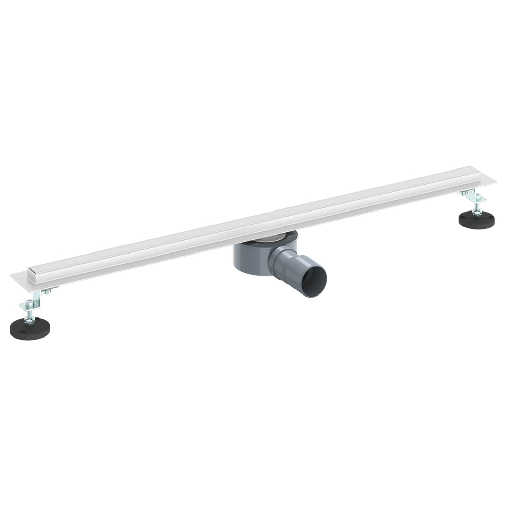 vidaXL 360° Shower Drain with Slim Model Silver 80 cm Stainless Steel 304