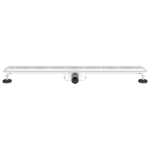 vidaXL Shower Drain with Line Design Silver 90 cm Stainless Steel 304