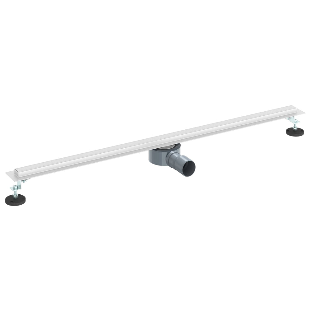 vidaXL 360° Shower Drain Slim Model Silver 100 cm 304 Stainless Steel