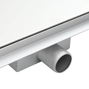 vidaXL 2-in-1 Triangular Shower Drain Silver 32 x 32 x 7.5 cm
