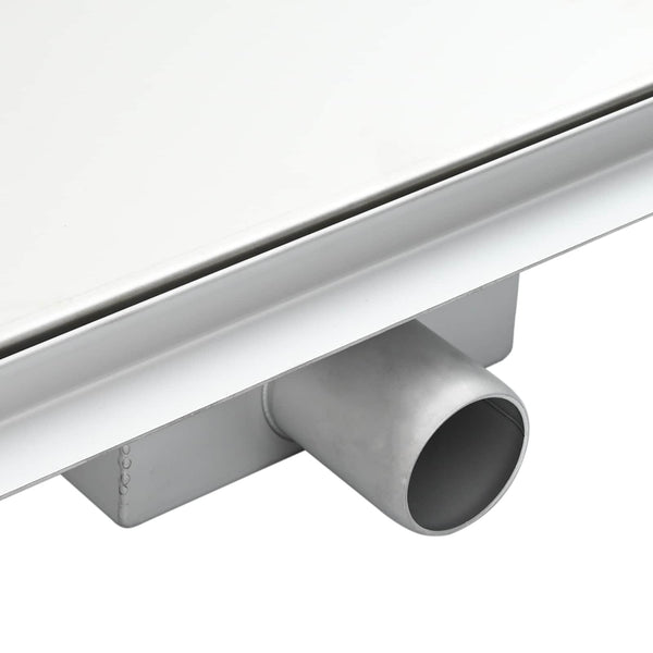 vidaXL 2-in-1 Triangular Shower Drain Silver 32 x 32 x 7.5 cm