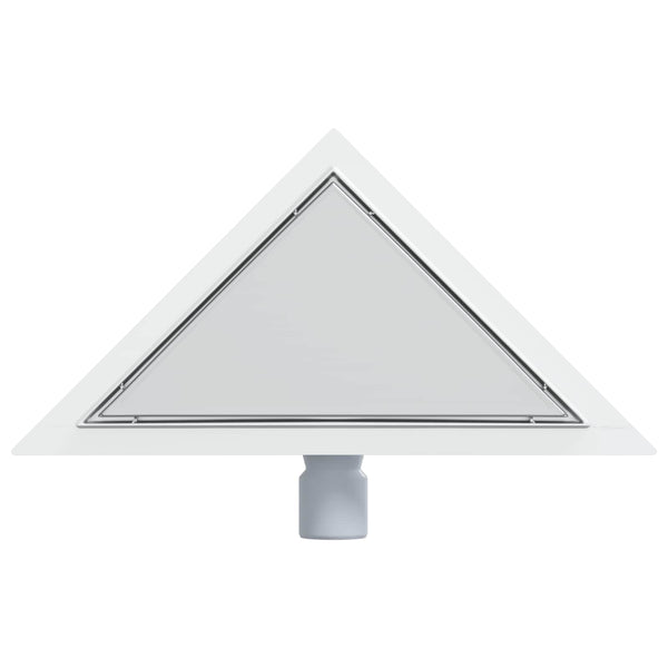 vidaXL 2-in-1 Triangular Shower Drain Silver 32 x 32 x 7.5 cm