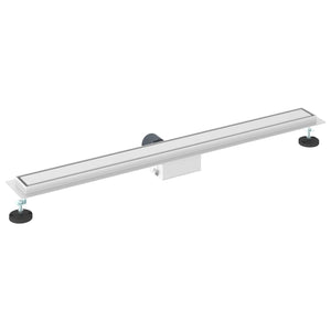 vidaXL 2-in-1 Shower Drain Silver 100 cm Stainless Steel 304