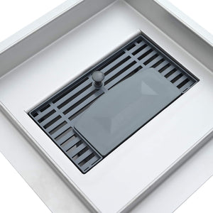 vidaXL 2-in-1 Shower Drain Silver 15 x 15 cm Stainless Steel 304