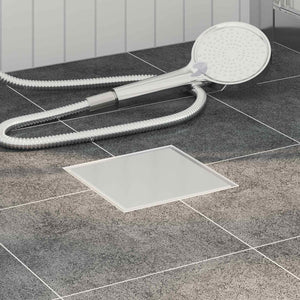 vidaXL 2-in-1 Shower Drain Silver 15 x 15 cm Stainless Steel 304