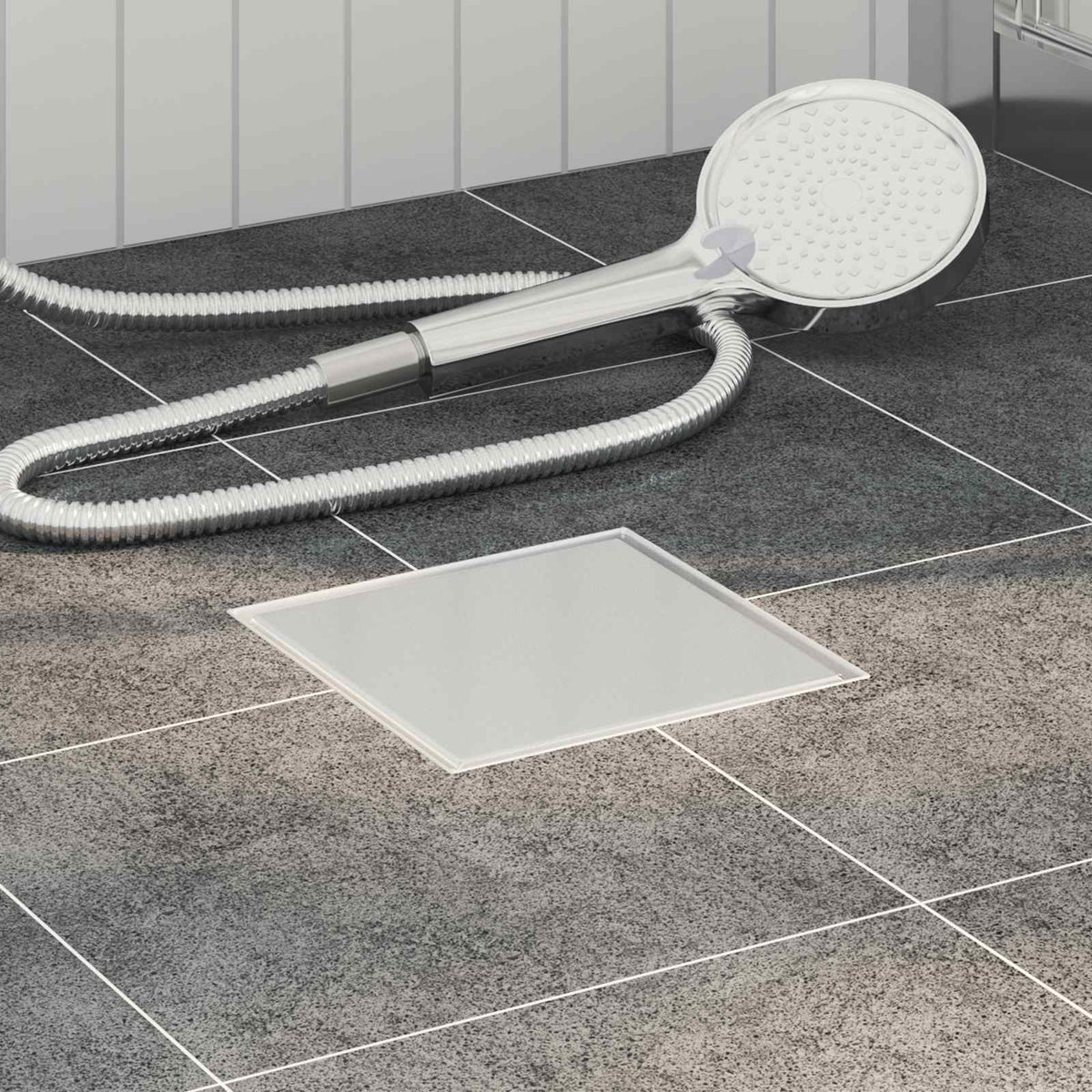 vidaXL 2-in-1 Shower Drain Silver 15 x 15 cm Stainless Steel 304
