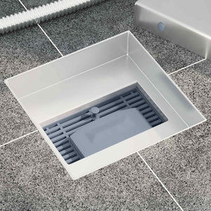 vidaXL 2-in-1 Shower Drain Silver 15 x 15 cm Stainless Steel 304