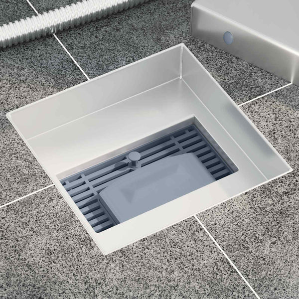 vidaXL 2-in-1 Shower Drain Silver 15 x 15 cm Stainless Steel 304