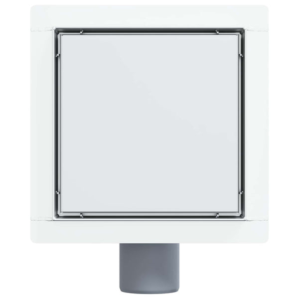 vidaXL 2-in-1 Shower Drain Silver 15 x 15 cm Stainless Steel 304