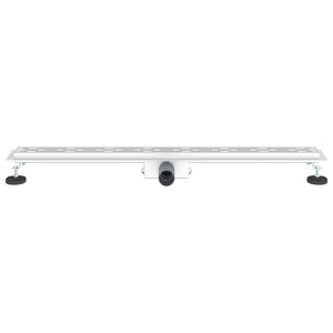 vidaXL Shower Drain with Linear Design Silver 100 cm 304 Stainless Steel