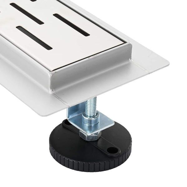 vidaXL Linear Shower Drain Silver 60 cm 304 Stainless Steel