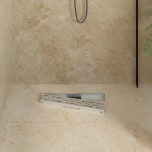 vidaXL Linear Shower Drain Silver 60 cm 304 Stainless Steel