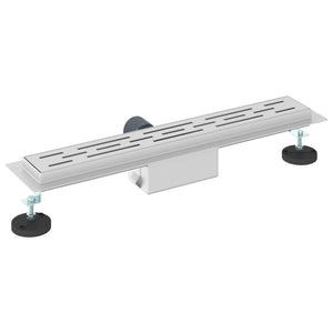 vidaXL Linear Shower Drain Silver 60 cm 304 Stainless Steel