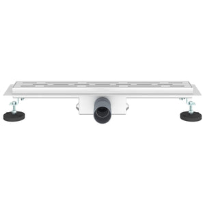 vidaXL Linear Shower Drain Silver 60 cm 304 Stainless Steel