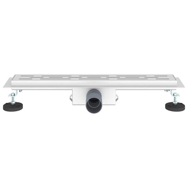 vidaXL Linear Shower Drain Silver 60 cm 304 Stainless Steel