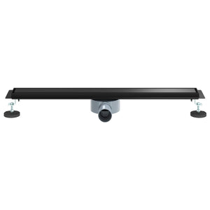 vidaXL 2-in-1 Shower Drain with 360° Siphon Black 70 cm 304 Stainless Steel