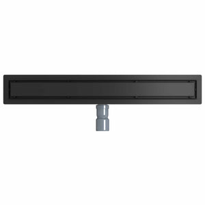 vidaXL 2-in-1 Shower Drain with 360° Siphon Black 70 cm 304 Stainless Steel