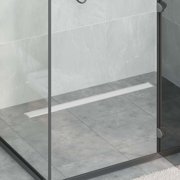 vidaXL 2-in-1 Shower Drain Silver 90 cm Stainless Steel 304
