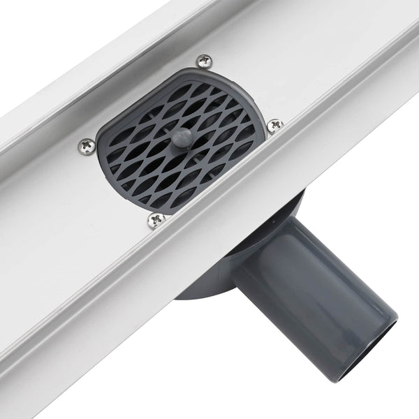 vidaXL 2-in-1 Shower Drain with 360° Siphon Silver 80 cm Stainless Steel 304