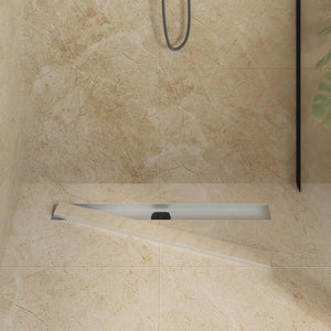 vidaXL 2-in-1 Shower Drain with 360° Siphon Silver 80 cm Stainless Steel 304